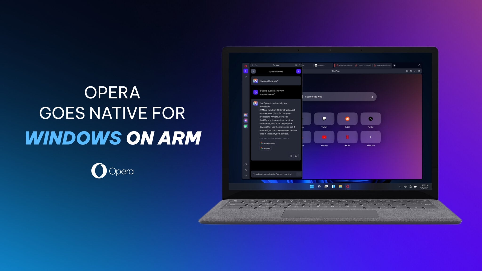 Opera em ARM