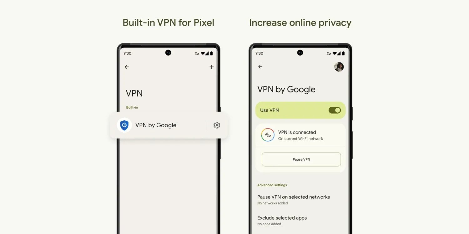 VPN para dispositivos Pixel chega a mais dispositivos