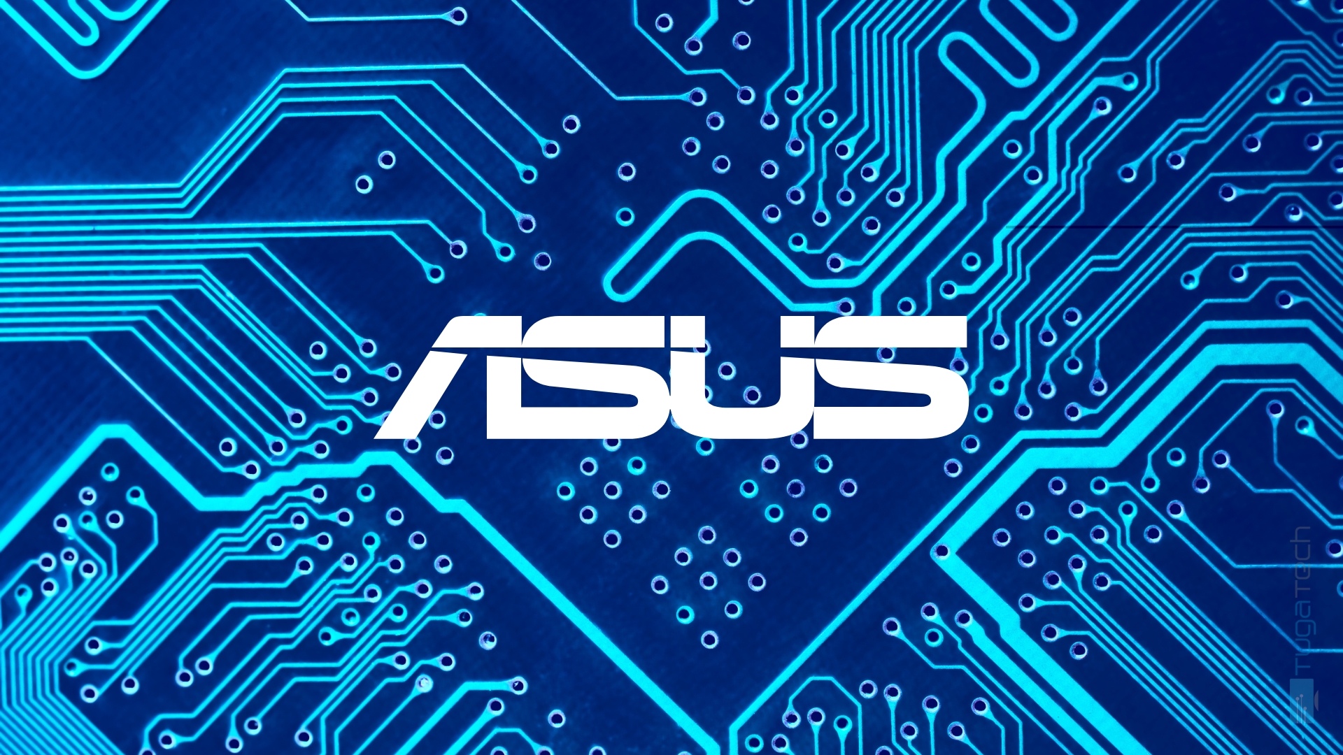 Asus logo em placa elétrica