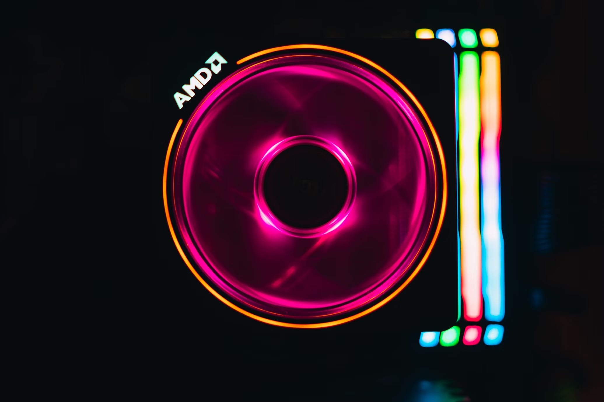 Logo da AMD em processador