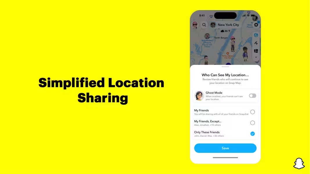 configurações de localização do snapchat