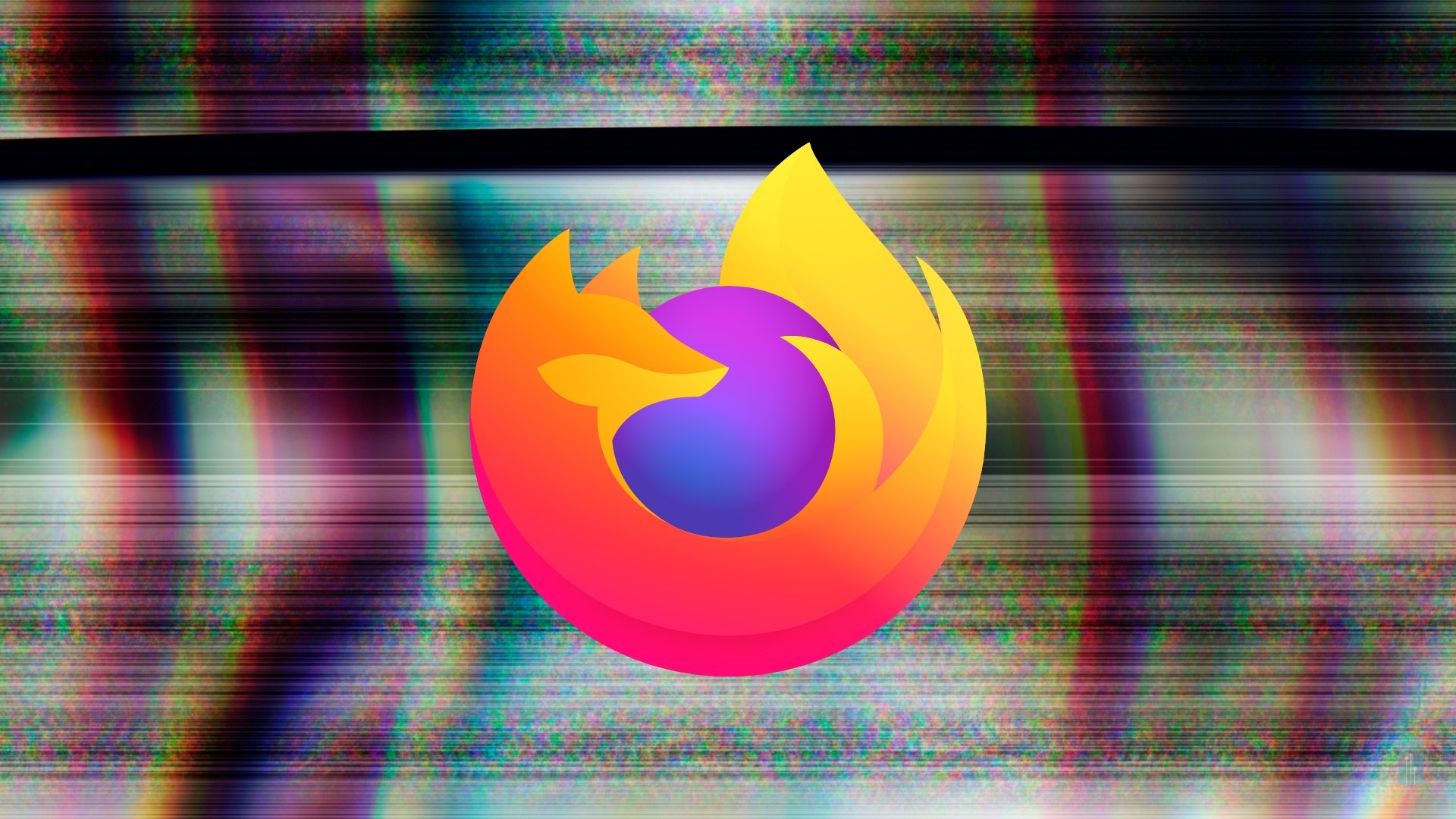 Firefox com ecrã estático de fundo