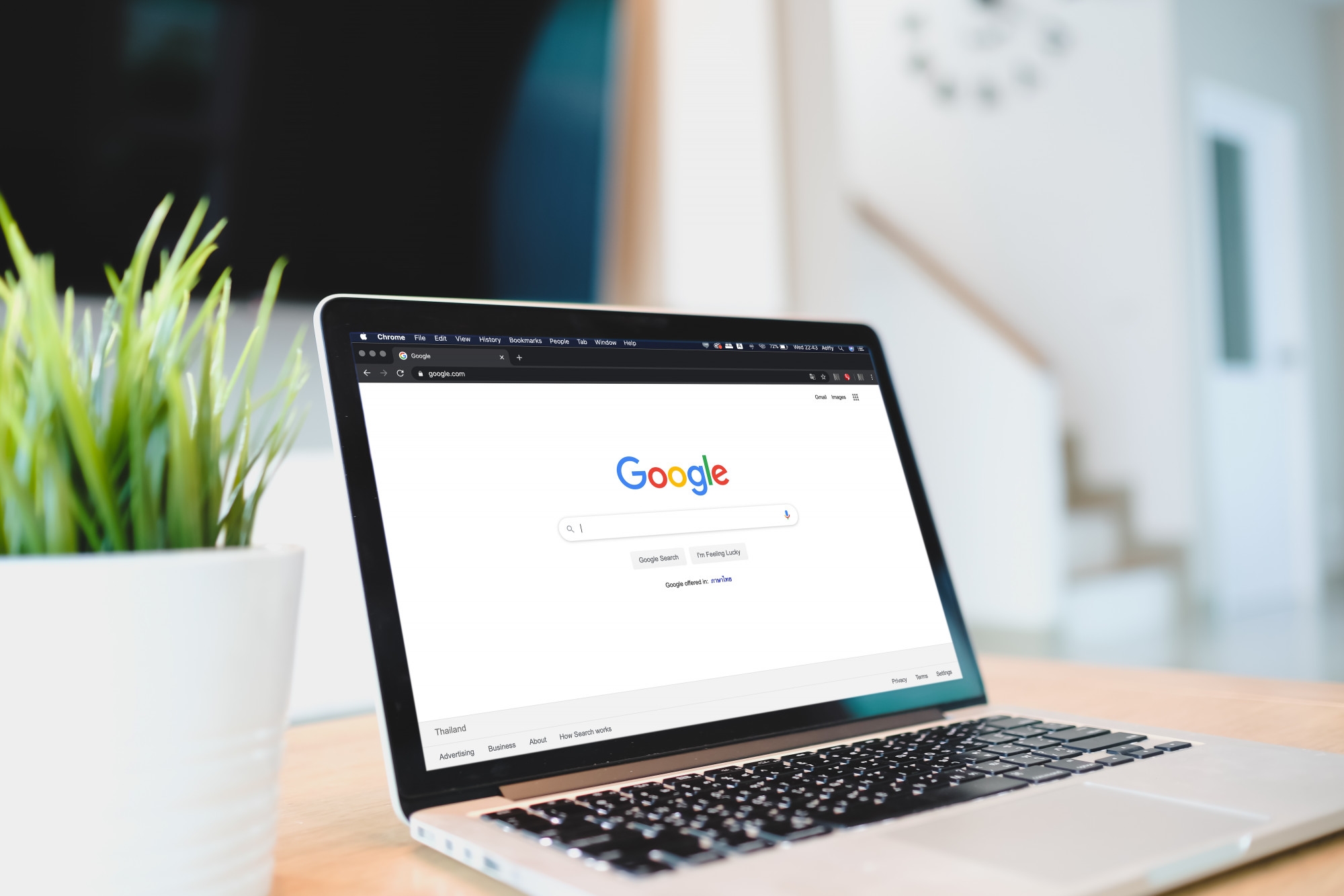 computador com pesquisa da Google
