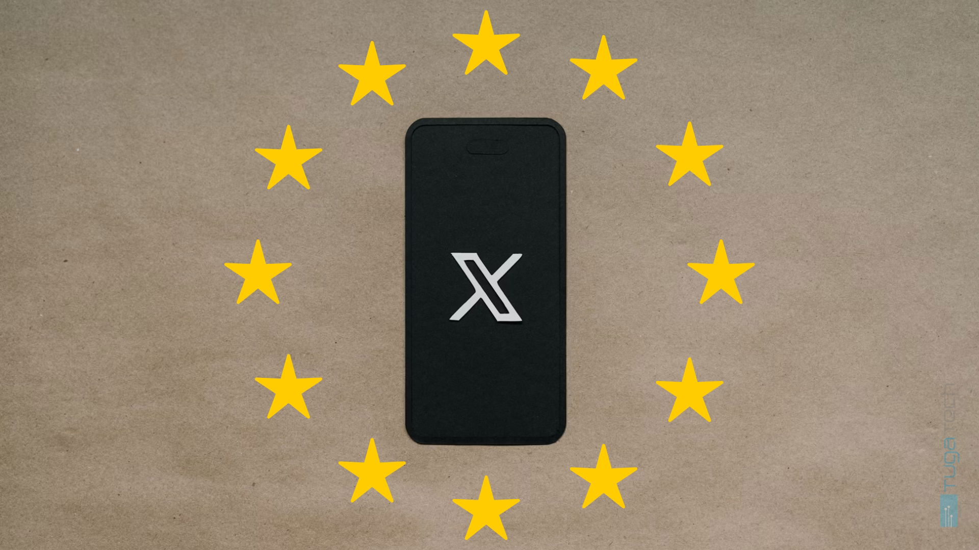 x com simbolo da união europeia