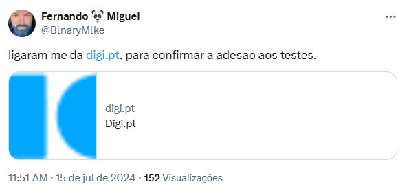 mensagem de confirmação da DIgi