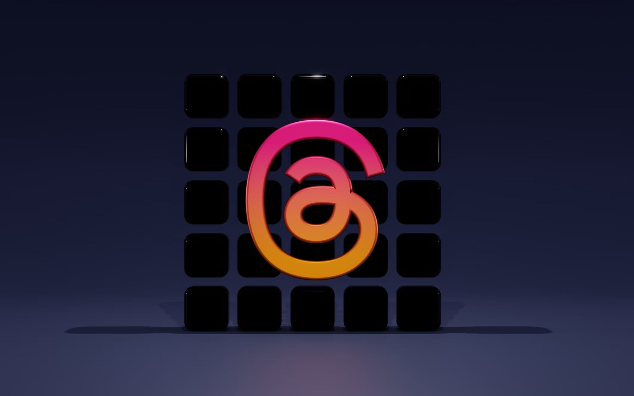 Threads logo 3d