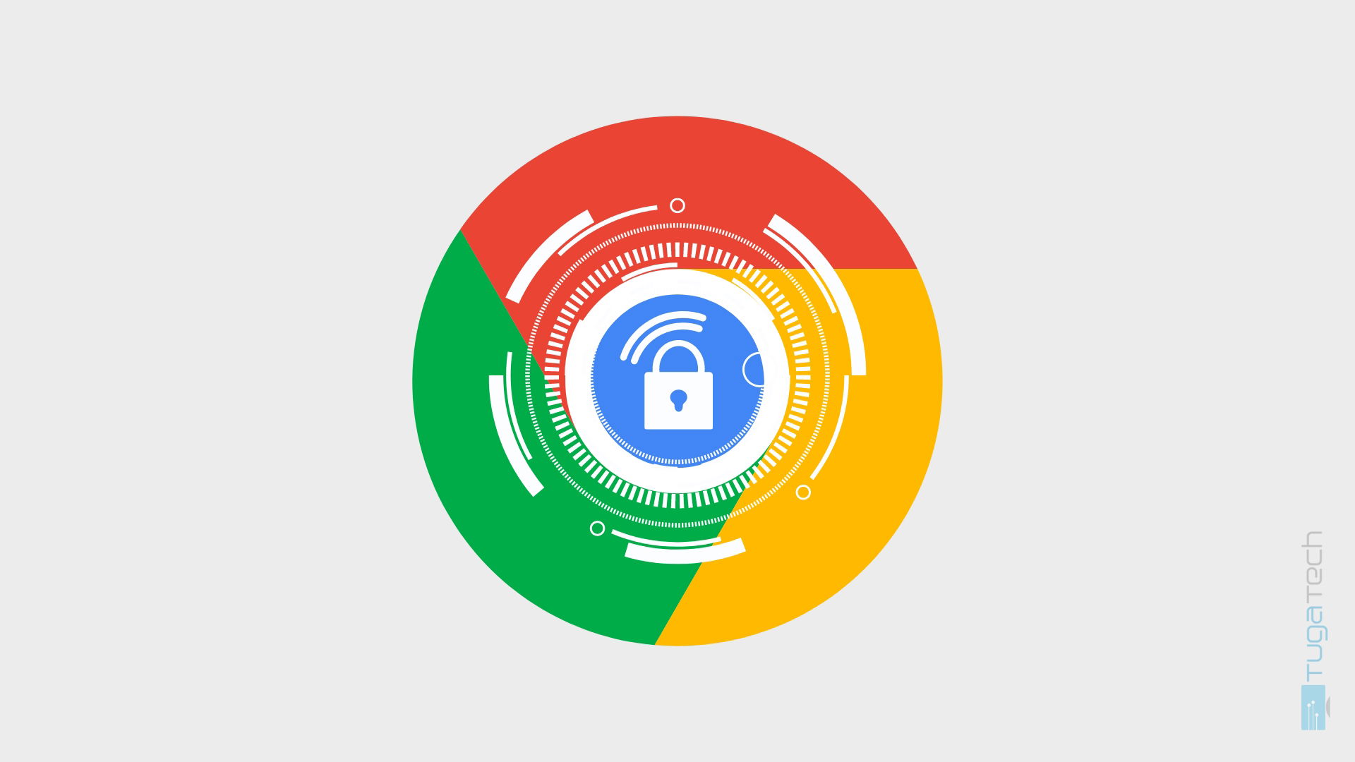 Chrome logo com segurança