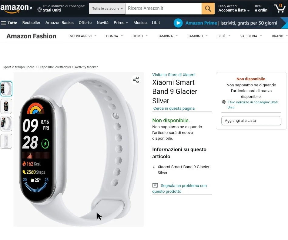 imagem da amazon Xiaomi Smart Band 9