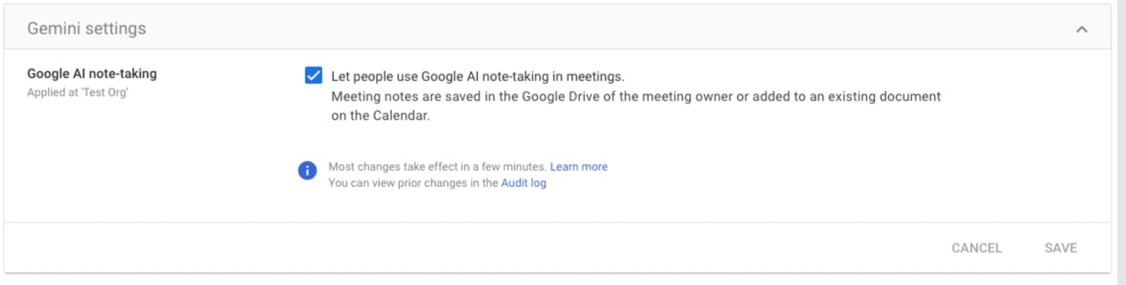 google meet note taking