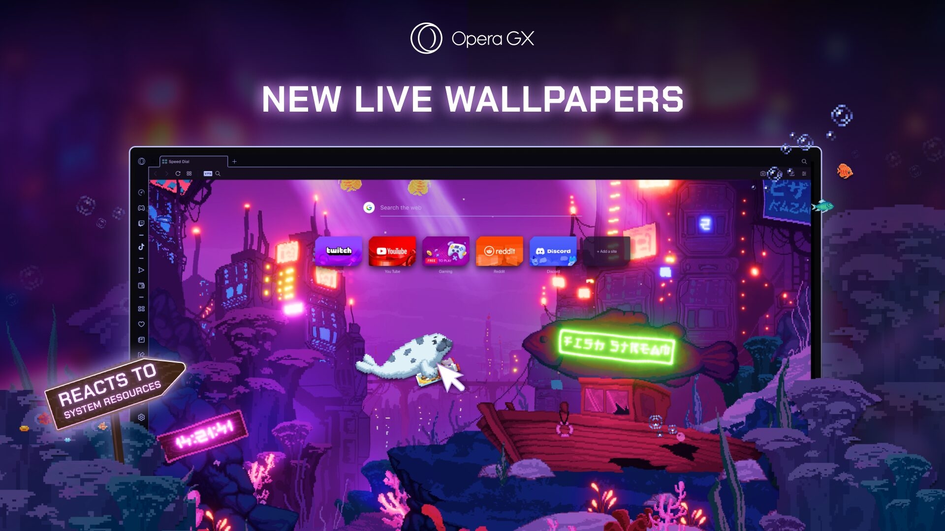 Opera GX live wallpapers