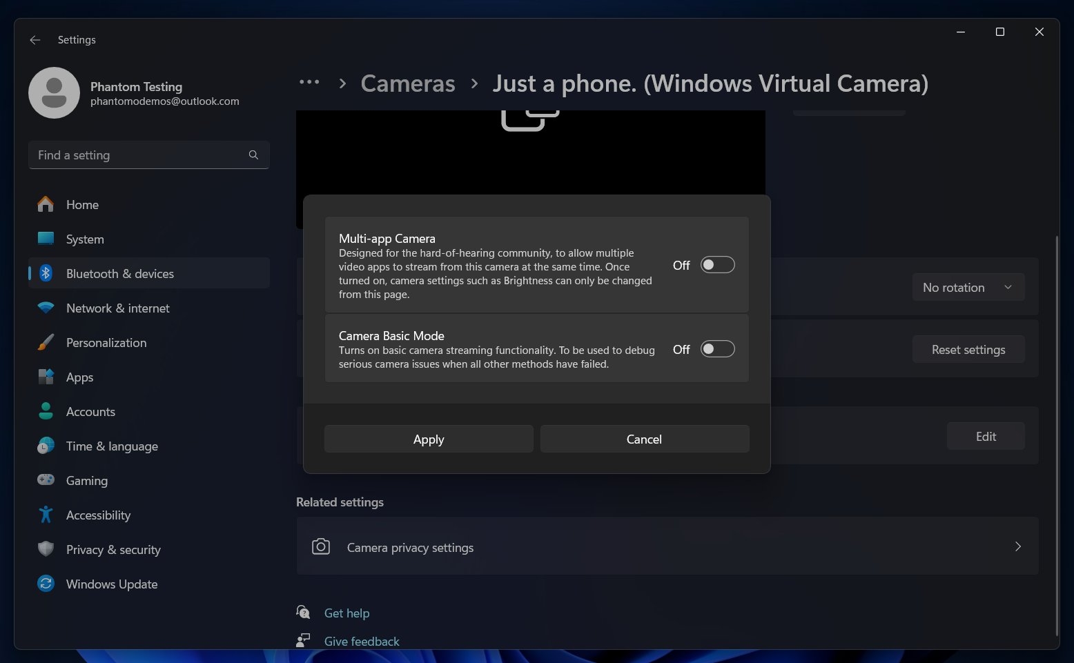 multi stream webcam windows 11