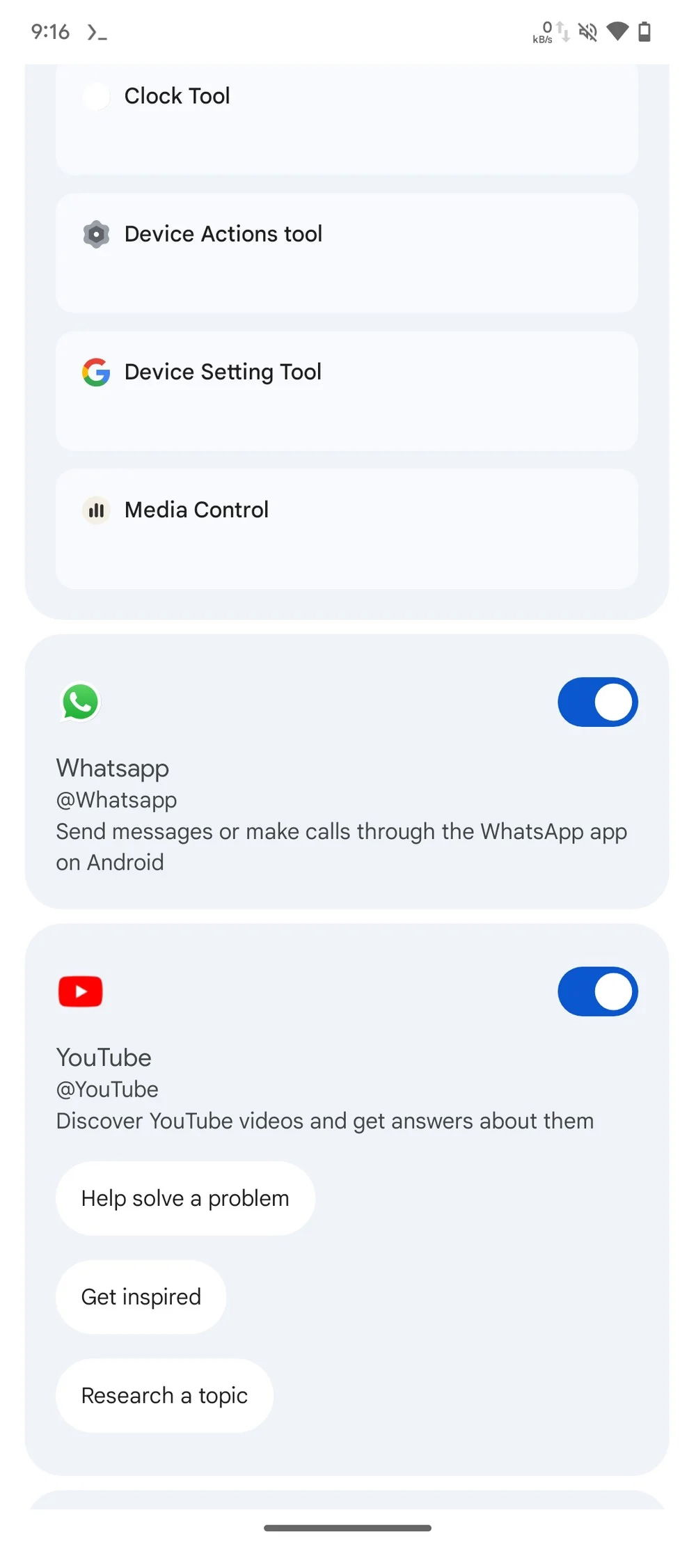 extensão do whatsapp no gemini