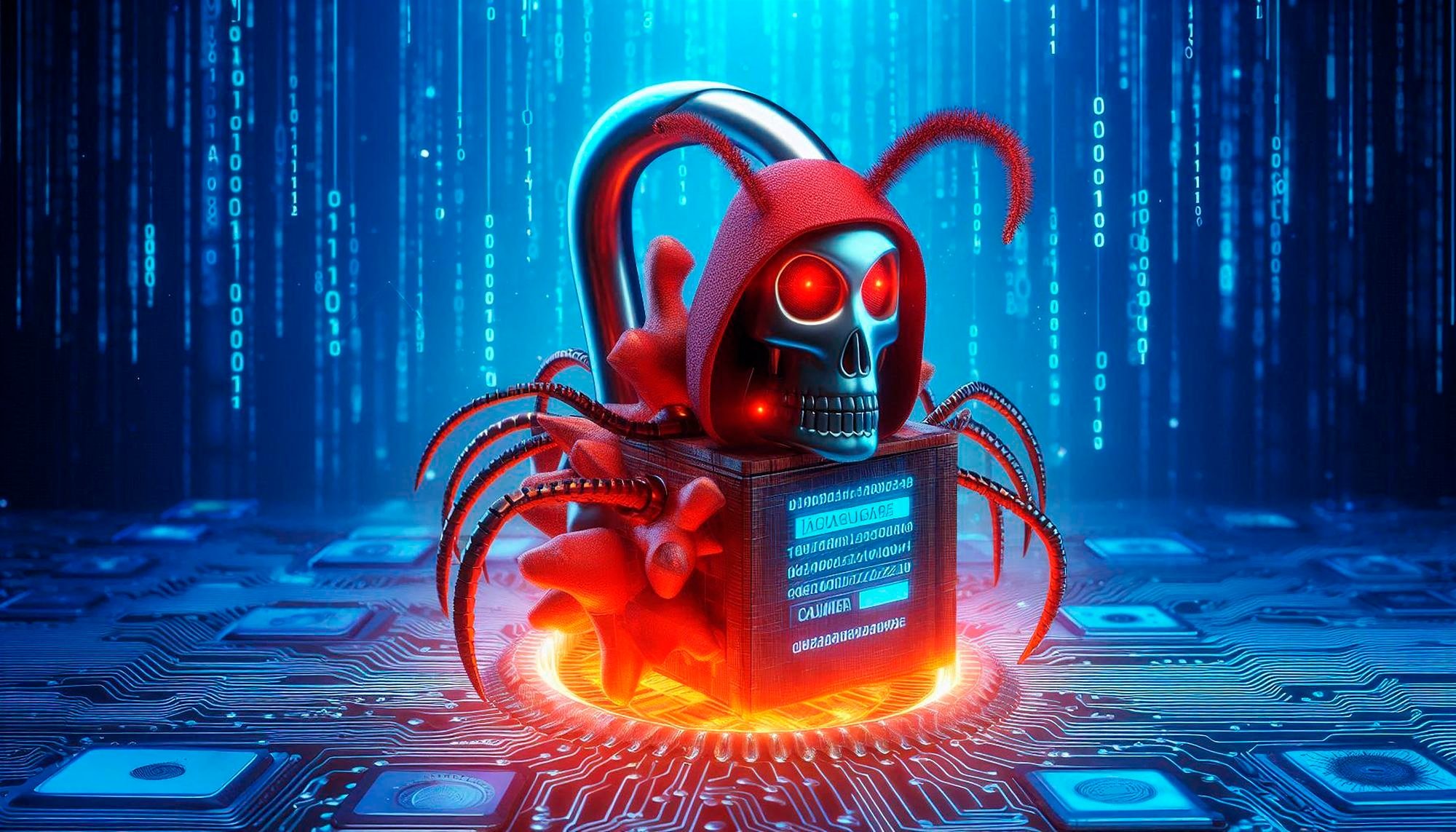 ransomware em computador com ladrão