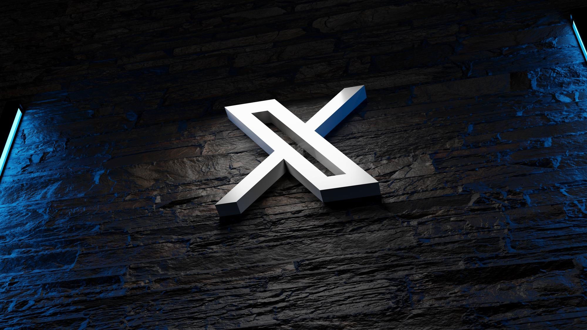 logo da x na parede