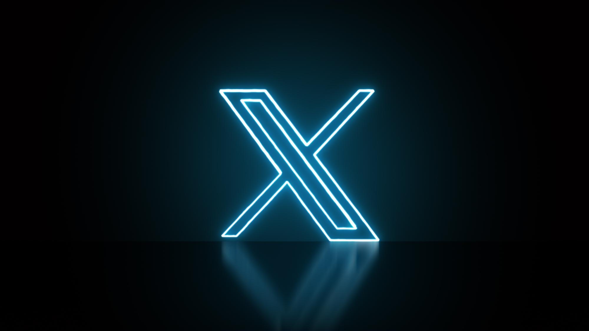 logo da X em azul