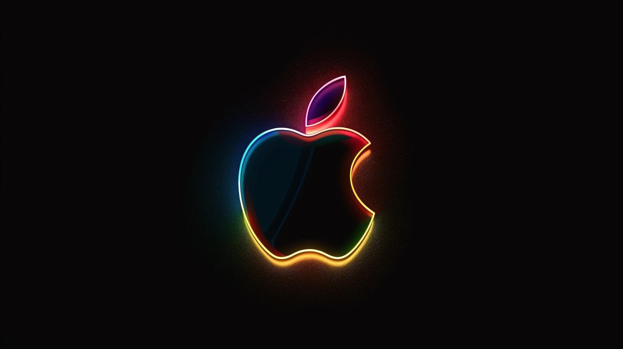 Apple logo da empresa colorido