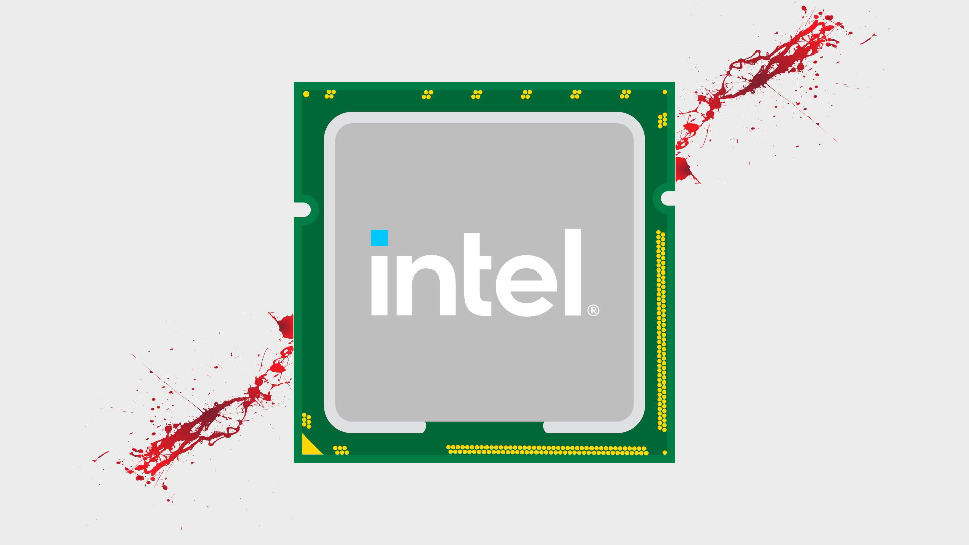 Intel processador a ser cortado