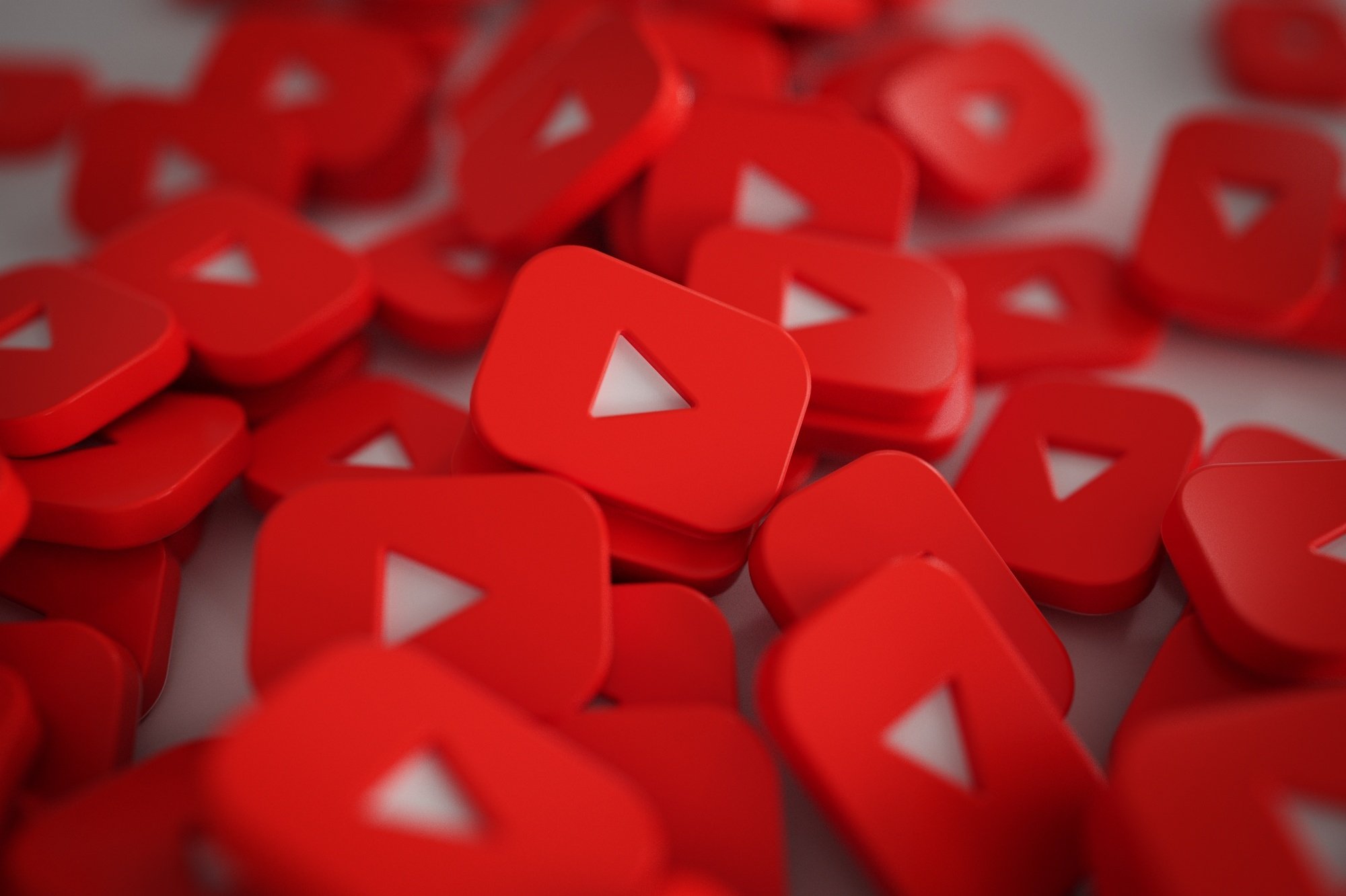 Youtube logo em 3D