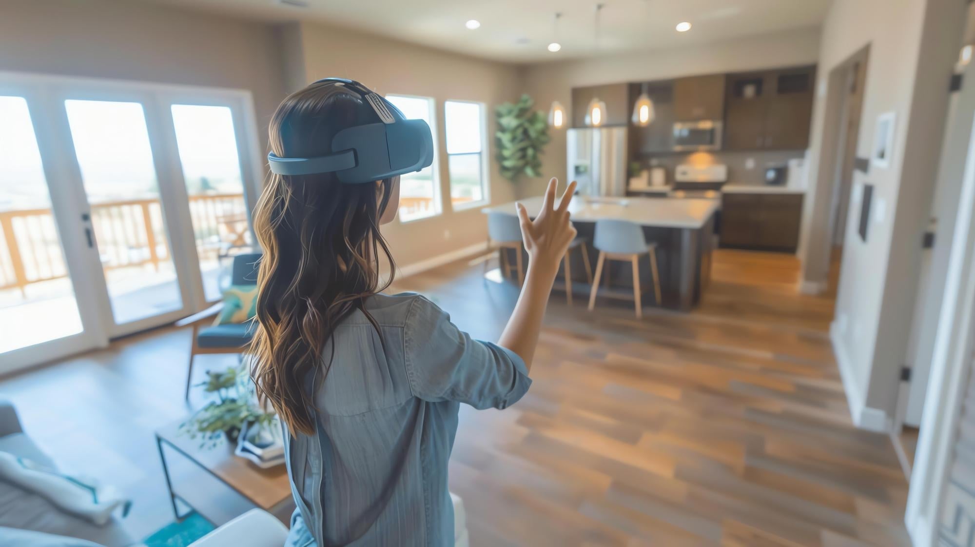 Dispositivo de realidade virtual a ser usado por pessoa
