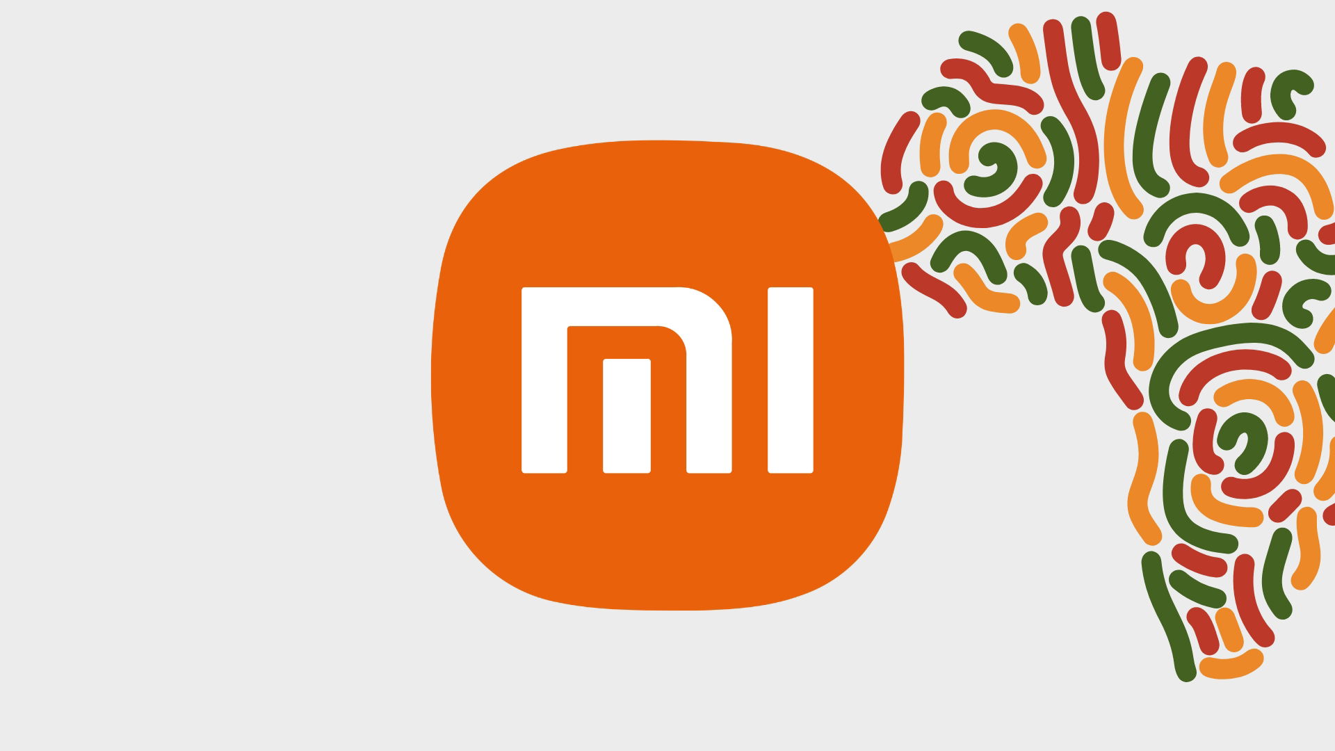 Xiaomi logo com decalque de africa