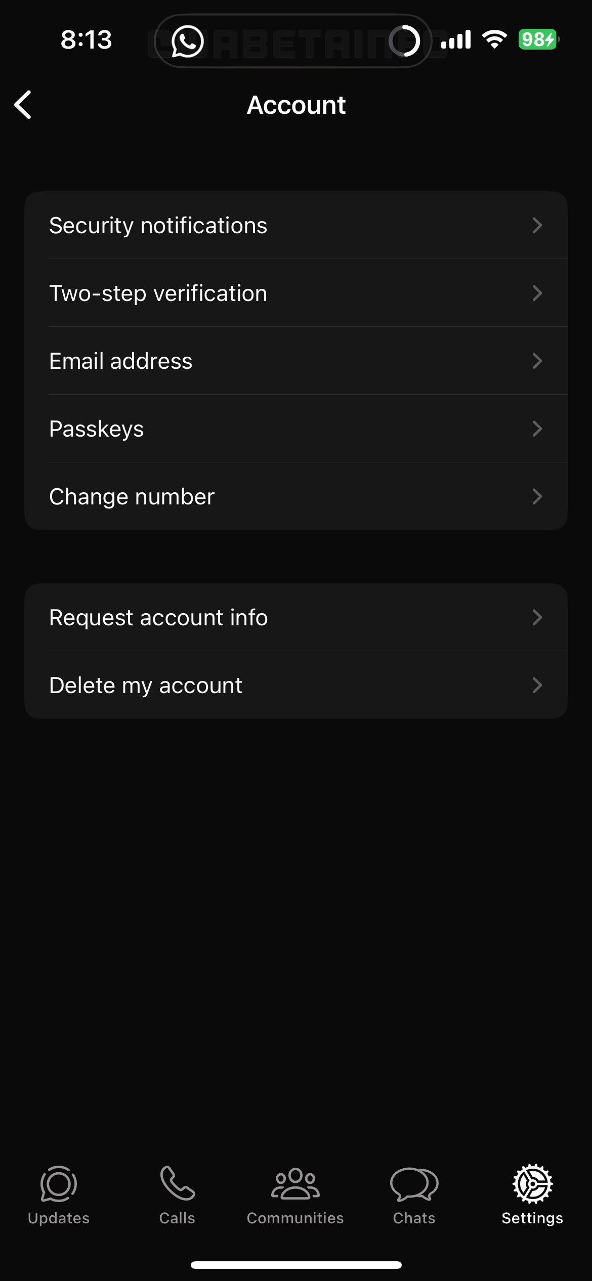 whatsapp ios suporte para Live Activities