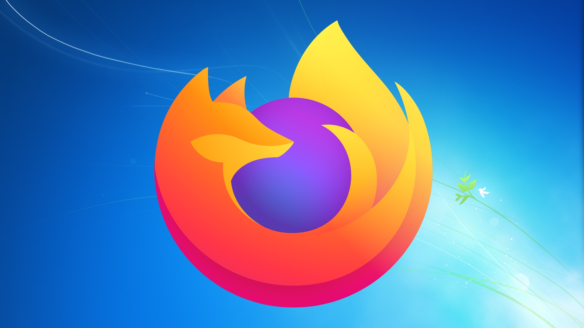 Firefox com wallpaper do Windows 7