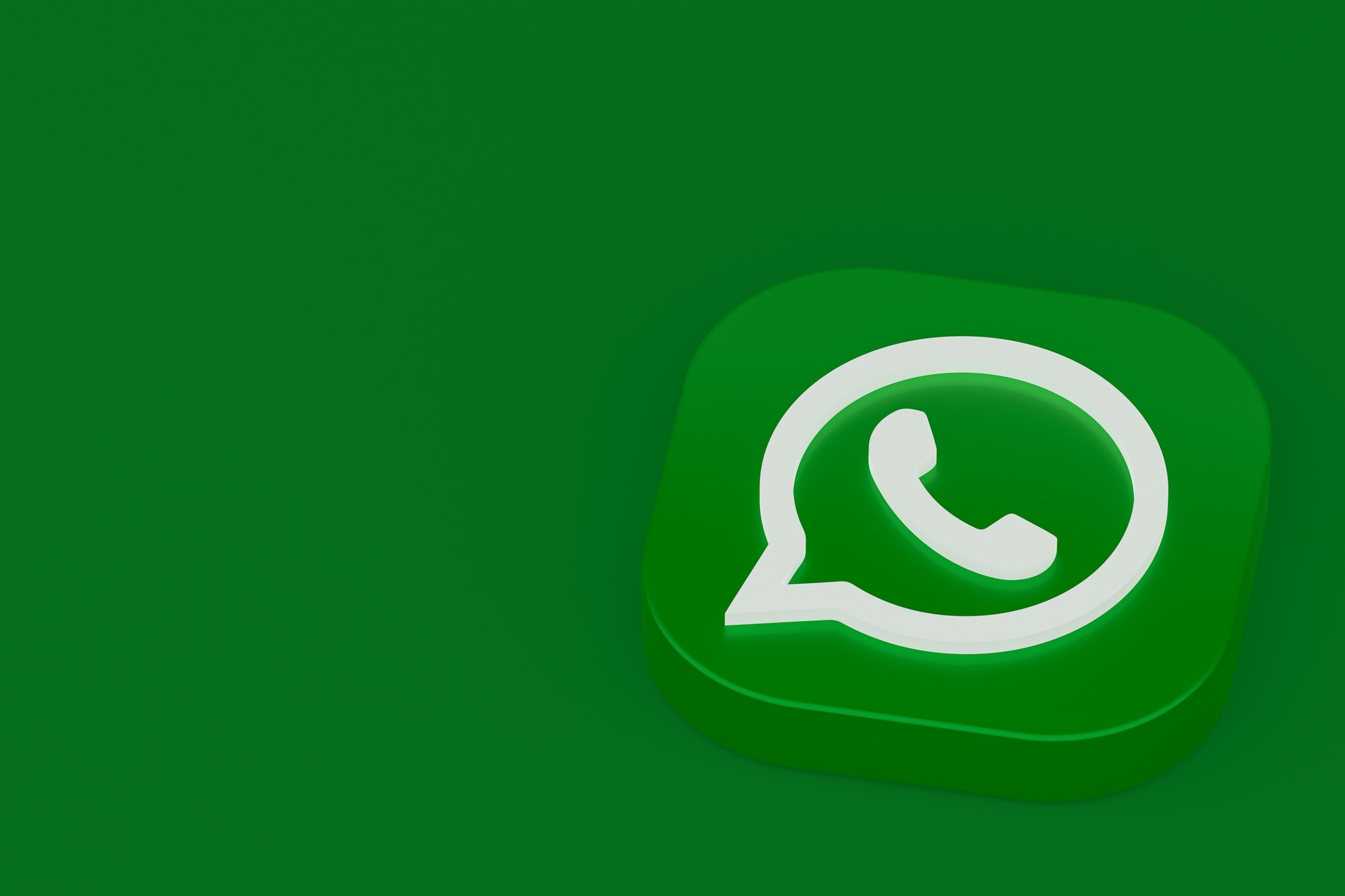 WhatsApp logo em 3D