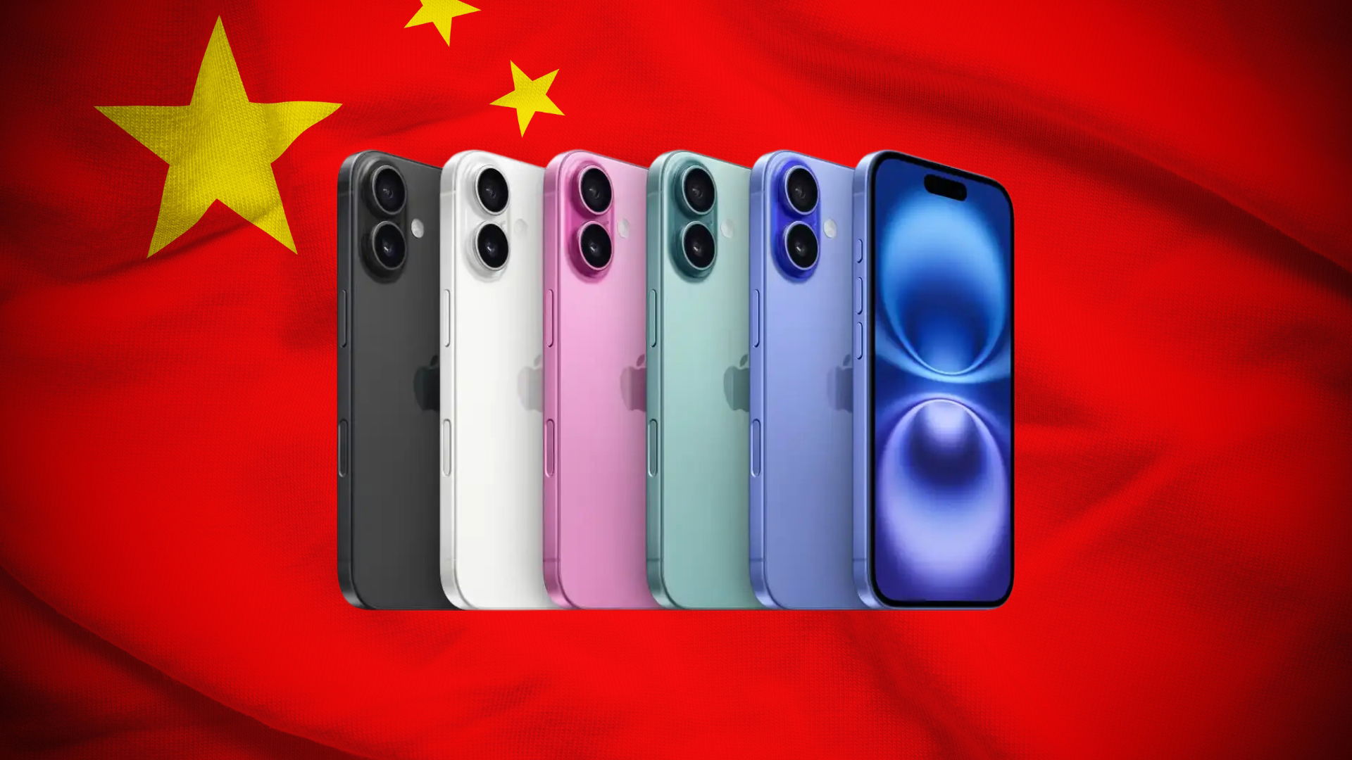 Apple iPhone 16 com bandeira da china