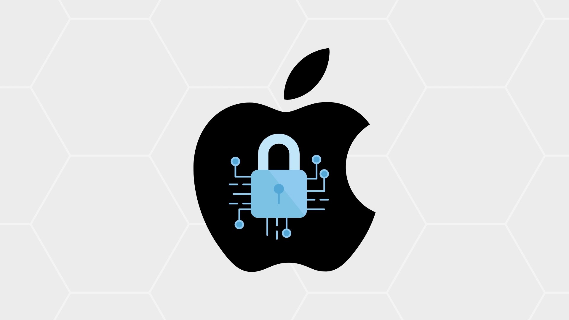 logo da Apple com cadeado de segurança