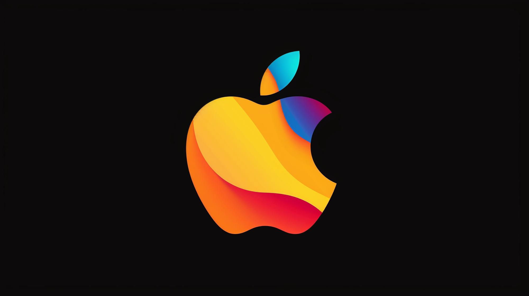 Logo da Apple colorido