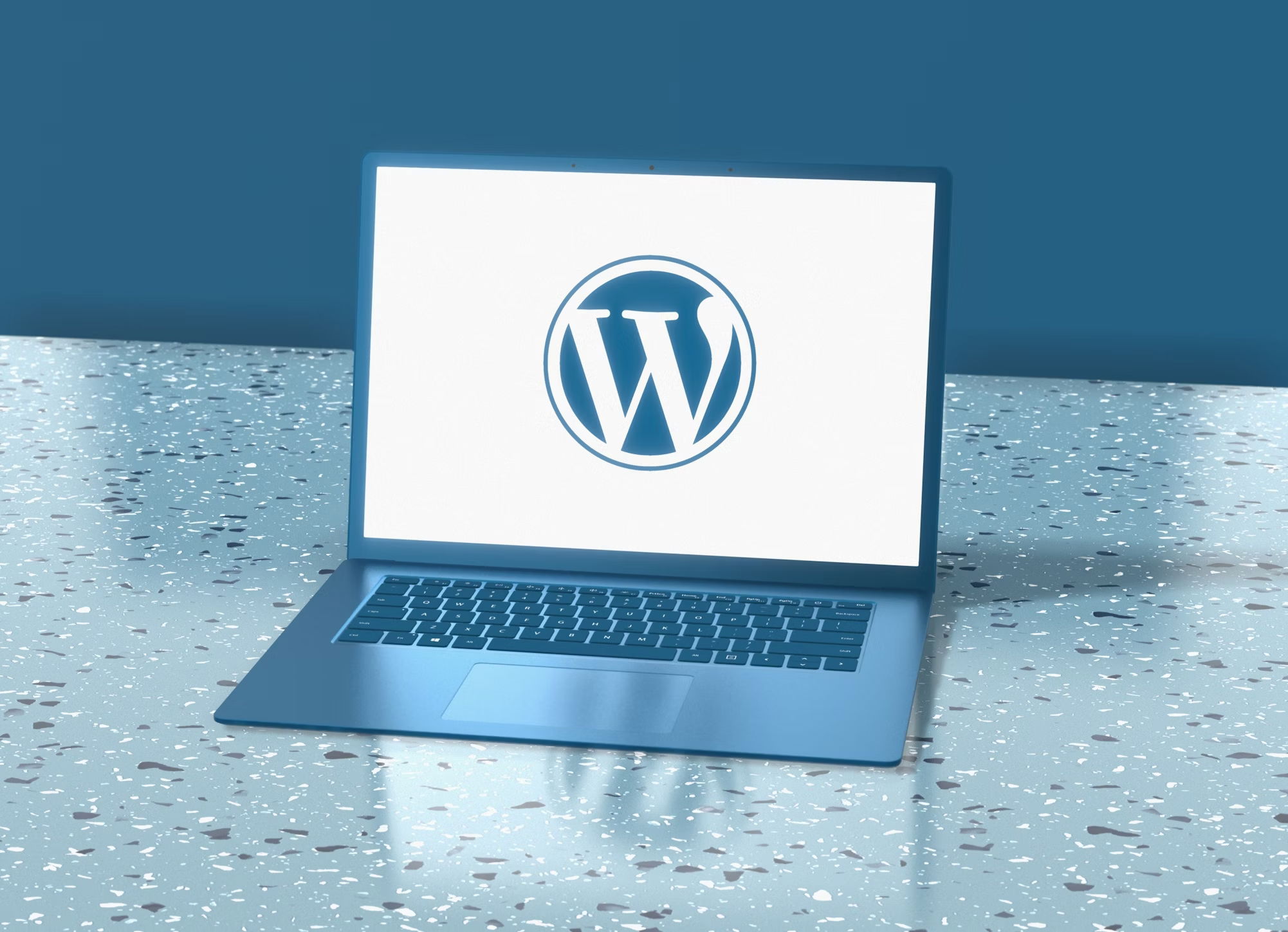 computador com site do wordpress