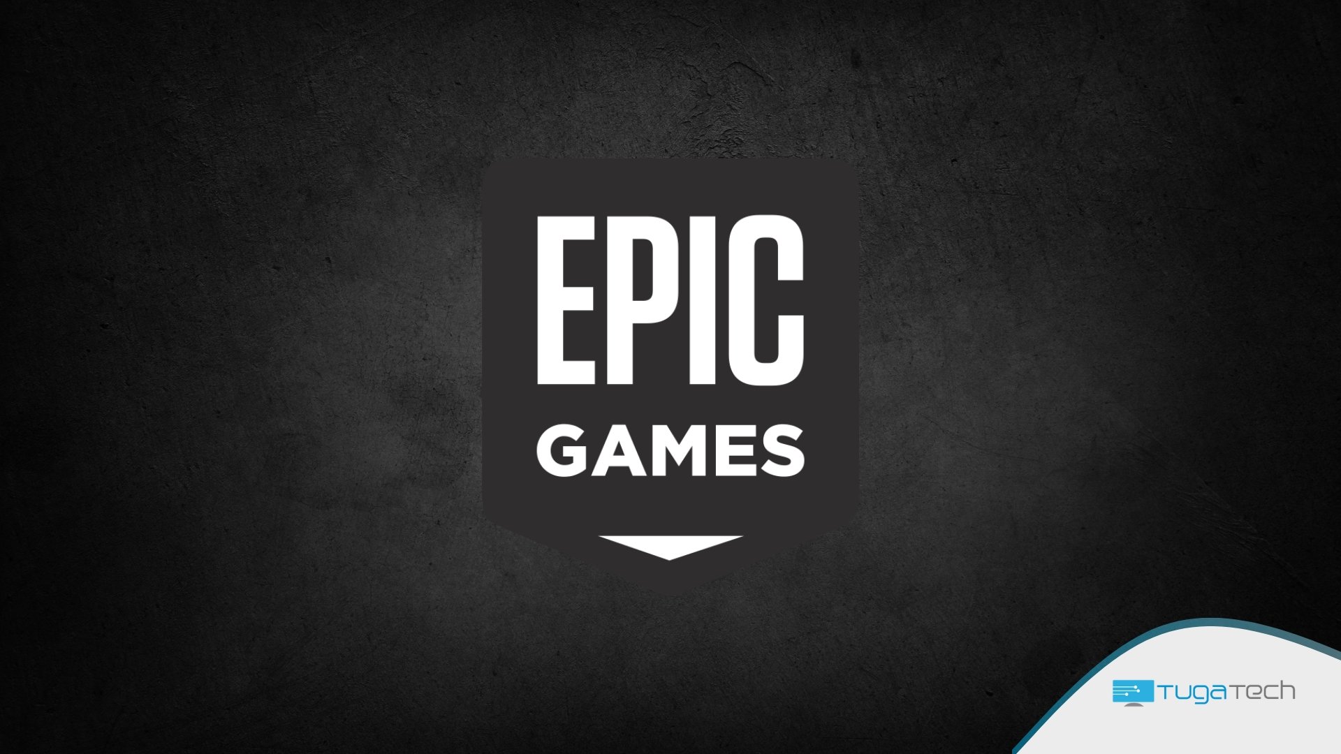 logo da epic games em fundo preto