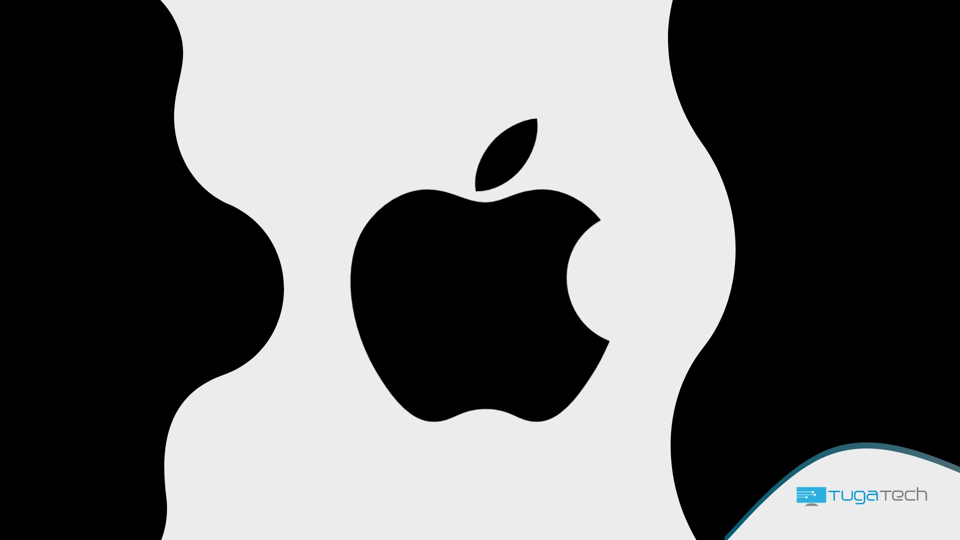 Apple logo em fundo preto