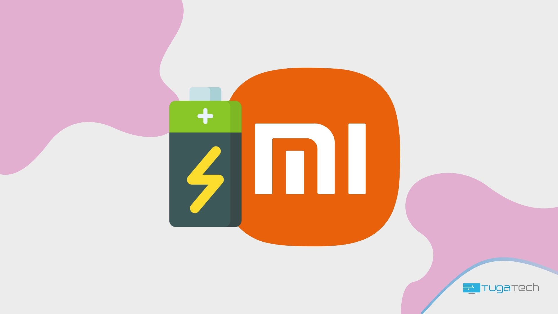 Xiaomi com bateria ao lado do logo