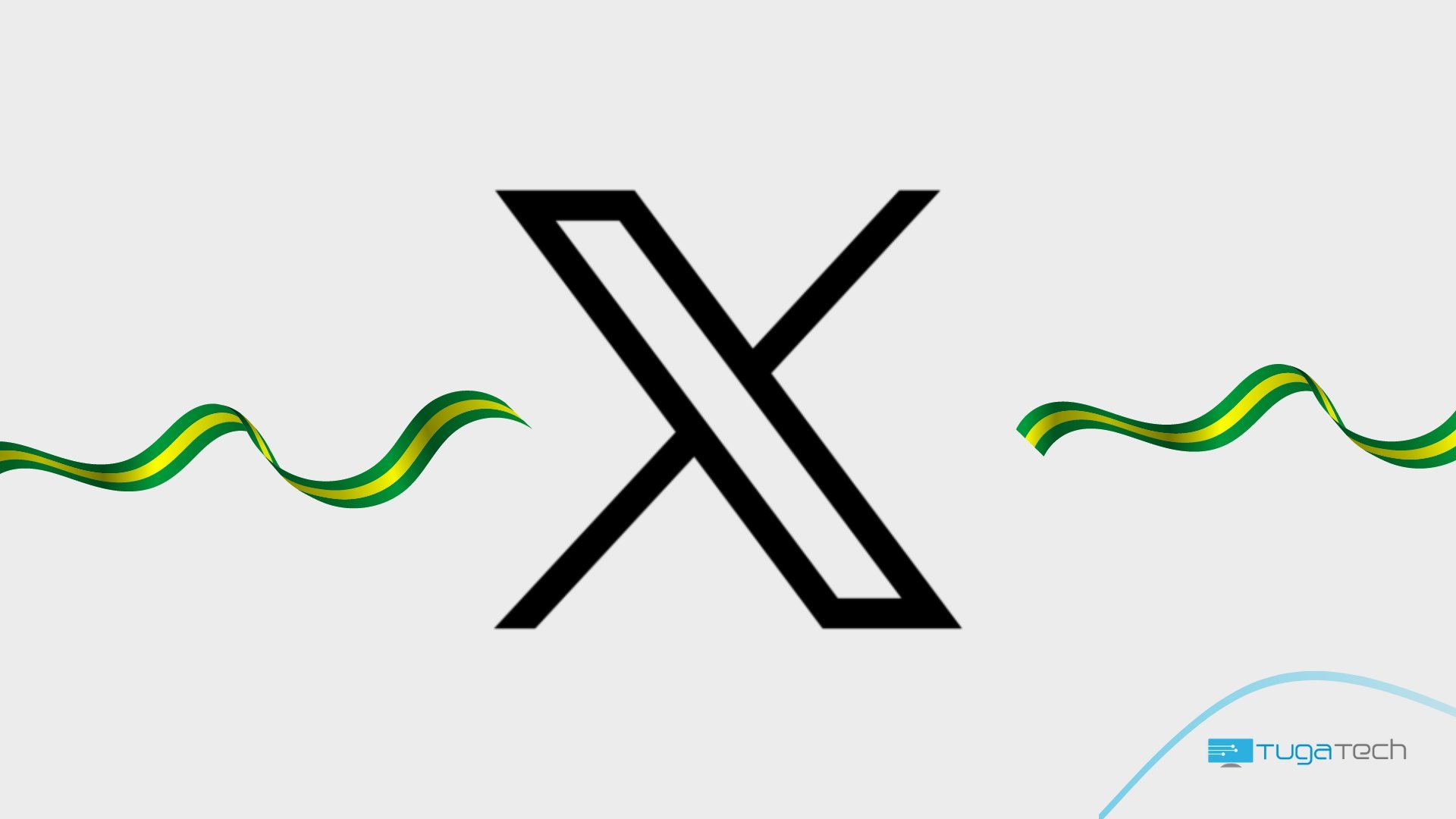 logo da x com bandeira do brasil