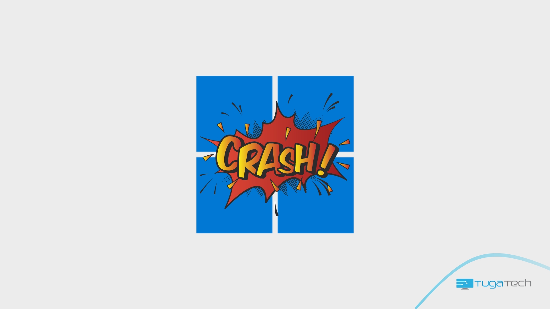 logo do windows 11 com crash