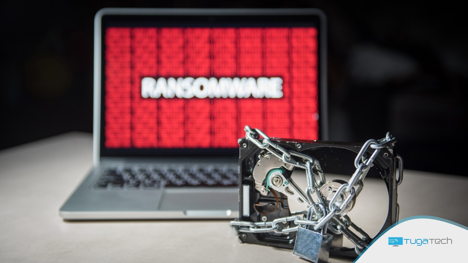 ransomware em computador com disco bloqueado