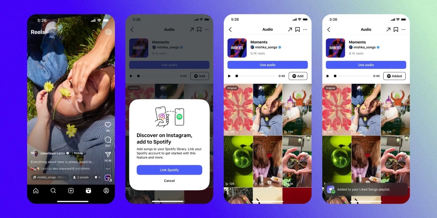 instagram com ligação ao Spotify